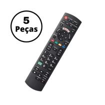 Kit 5 Controle Remoto Compatível Tv Panasonic Smart Led Lcd