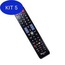 Kit 5 Controle Remoto Para TV LCD LED Samsung Un40f5500ag