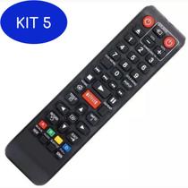 Kit 5 Controle Remoto Samsung Sky-7488 Blue Ray Netflix