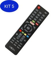 Kit 5 Controle Remoto Smart Tv Cobia Haier Todas - Universal