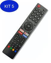 Kit 5 Controle Tv Philco Globoplay Prime Video Netflix