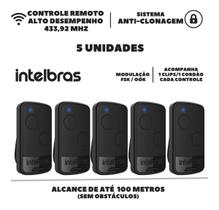 Kit 5 Controles Ep02 Portão Automát /alarme 433,92 Intelbras