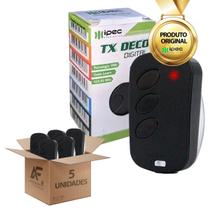 Kit 5 Controles Remoto De Portão 433mhz Tx Deco Digital Preto Ipec