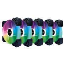 Kit 5 Cooler Fan Hayom FC1306 RGB 120mm 12cm S/Controladora - FC1306