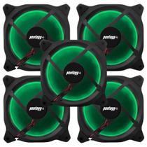 Kit 5 Cooler Fan Reinforced 5 Leds Para Gabinete 120mm x 120mm