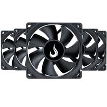 Kit 5 Cooler Fan Rise Mode Black 80mm 12v Preto - RM-BK-02-FB Kit 5 Cooler Fan Rise Mode Black 80mm 12v Preto - RM-BK-02-FB