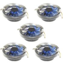 Kit 5 Cooler Processador CPU para AMD e Intel 775 1150 1151 1155 1156 Fm2 Am3 Am4