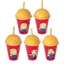Kit 5 Copo Infantil Minions 280ml Decoração Festa Infantil Kit 5 Copo Infantil Minions 280ml Decoração Festa Infantil