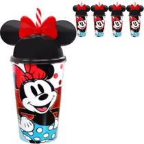 Kit 5 Copo Minnie C/ Orelhas Festa Aniversario Infantil