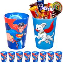 Kit 5 Copo Super Homem para festa infantil e Aniversário
