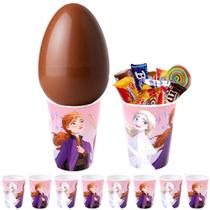 Kit 5 Copos Base para Ovo de Páscoa 320ml Frozen Anna e Elsa