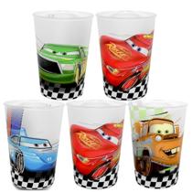 Kit 5 Copos Carros Relâmpago Mcqueen p/ Lembrança Festa e Aniversário