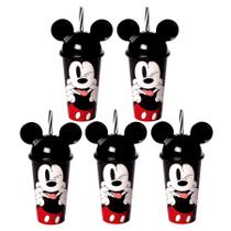 Kit 5 Copos do Mickey com Orelhas p/ Festa Infantil Decoração Lembrancinha