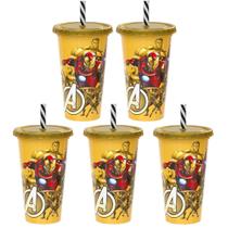 Kit 5 Copos Homem de Ferro Festa Infantil Decoração Lembrancinha p/ Sacola Surpresa Kit 5 Copos Homem de Ferro Festa Infantil Decoração Lembrancinha p/ Sacola Surpresa