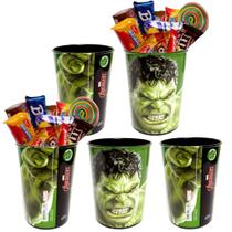 Kit 5 Copos Hulk para Doces e Lembranças de Festa Infantil