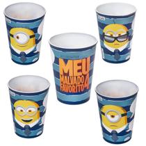 Kit 5 Copos Minions Malvado Favorito 320ml Plástico Festas