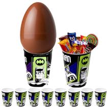 Kit 5 Copos para base de Ovos de Páscoa Caseiro do Batman