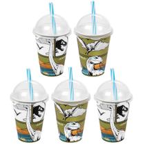 Kit 5 Copos para Doces Lembrancinha de Festa Infantil Dinossauro Jurassic World