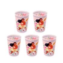 Kit 5 Copos para Ovo de Páscoa 320ml da Moana Disney