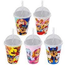 Kit 5 Copos Patrulha Canina Infantil Lembrança de Aniversário