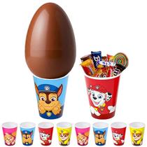 Kit 5 Copos Patrulha Canina para Base de Ovo de Páscoa Caseiro