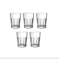 Kit 5 Copos Shot Dose Unica Vidro Tequila Cachaça Vodka Dose 45ml Bar