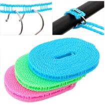Kit 5 Corda De Varal Antiderrapante Cabides Ajustável 5mts