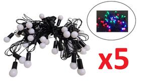 Kit 5 cordão Pisca Pisca c/40 Bolinhas Led Colorido 127v 4 m Kit 5 cordão Pisca Pisca c/40 Bolinhas Led Colorido 127v 4 m