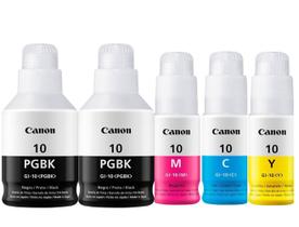 Kit 5 cores de tinta PARA CAN0N gi10 g6010 g7010