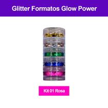 Kit 5 Cores Festa Carnaval Glitter Formatos Glow Power Colormake Vegano Brilho Facial Corporal 5g Cada