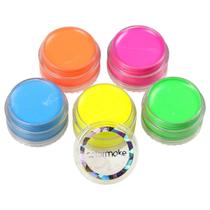 Kit 5 cores tinta cremosa neon colormake 4g