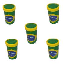 Kit 5 Corneta Pequena Brasil Verde E Amarela 7Cm