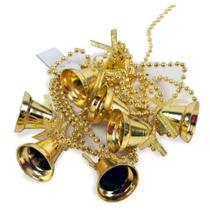 Kit 5 Corrente Cordão Com Sino Pendente Enfeite Natal Kit 5 Corrente Cordão Com Sino Pendente Enfeite Natal