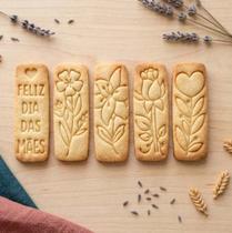 Kit 5 Cortador Biscoito Dia das Mães Palito 8 x 2,5 CM