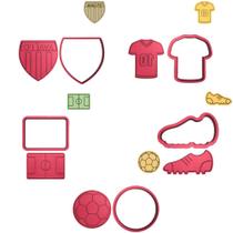 Kit 5 Cortadores Avaí Camisa Chuteira Campo Bola