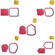 Kit 5 Cortadores Coruja ABC Lápis Mapa Professores