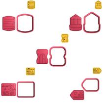 Kit 5 Cortadores Coruja Lápis Fichário Apontador Prof.