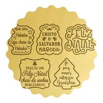 Kit 5 Cortadores Feliz Natal Comemoração Frase Àrvore Kit 5 Cortadores Feliz Natal Comemoração Frase Àrvore