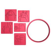 Kit 5 Cortadores Flork Niver Bravo Fome Briga Caixa