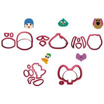 Kit 5 Cortadores Modulares Turma Pocoyo Kit 5 Cortadores Modulares Turma Pocoyo