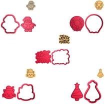 Kit 5 Cortadores Natal Guirlanda Noel Árvore Gato Kit 5 Cortadores Natal Guirlanda Noel Árvore Gato