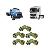 Kit 5 Cotovelos Emenda Tubo Nylon Mbb Macho 12 Mm X 1,5 Mm X 16 Mm X 1,5 Mm