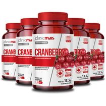 Kit 5 Cranberry ClinicMais 30 Cápsulas 450mg