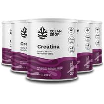 Kit 5 Creatina Monohidratada Ocean Drop Vegana 300g