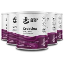 Kit 5 Creatina Monohidratada Ocean Drop Vegana 300G