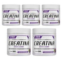 Kit 5 Creatinas em Pó Zero Carbo 5x300g Sabor Uva Roxa FNB Sports Nutrition