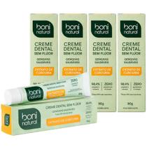 Kit 5 Creme Dental Boni Natural Sem Fluor Curcuma Hortela Antisseptico Halito Fresco 90g Kit 5 Creme Dental Boni Natural Sem Fluor Curcuma Hortela Antisseptico Halito Fresco 90g