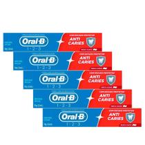 Kit 5 Creme Dental Oral-B 123 Anticáries Menta Suave 70g