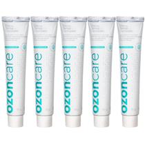 Kit 5 Creme Dental Ozonizado Natural Vegano Menta Sem Flúor Prevenção Cárie 90g Ozoncare Kit 5 Creme Dental Ozonizado Natural Vegano Menta Sem Flúor Prevenção Cárie 90g Ozoncare