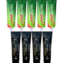 Kit 5 Creme Mil Dores 100G + 4 Pomada Fisiofort Premium 150G